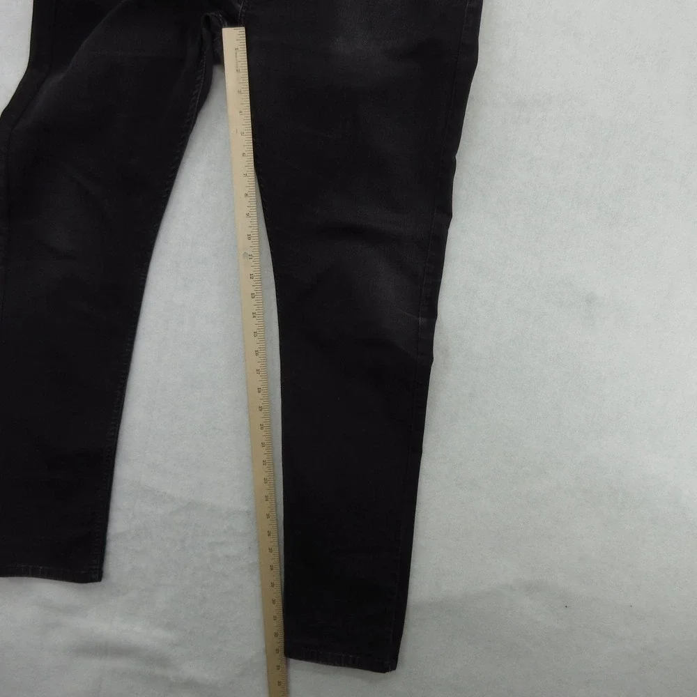 Levis 512 Jeans Mens 38x33 Black Charcoal Slim Taper Fit Stretch Denim Pants